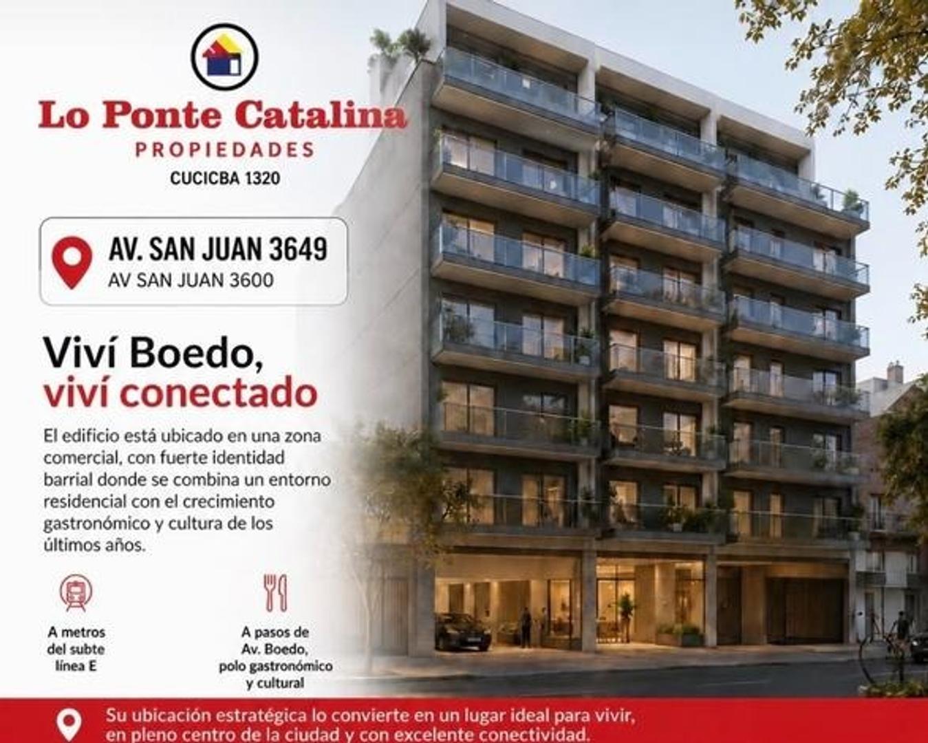 Emprendimiento- departamento de 3 ambientes en VENTA-Zona Boedo-